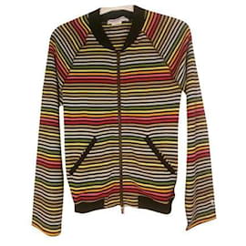 Sonia Rykiel Mehrfarbig gestreifte Baumwolljacke