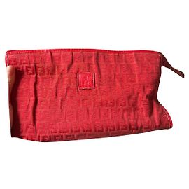 Pochette Beauty Fendi Monogram rosso