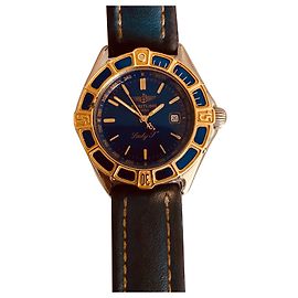 Breitling Lady Armbanduhr Stahl Dunkelblau