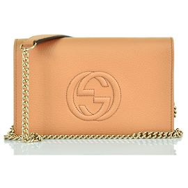 Gucci Borsa Soho a Mano Beige Donna Pelle Cellarius Mod. 598211 A7M0G 2754