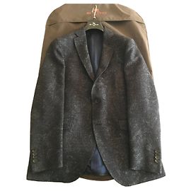Etro Jacquard Blazer Paisley Dunkelblau