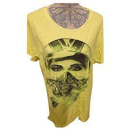 Camiseta Dsquared2 Amarilla y Negra de Algodón