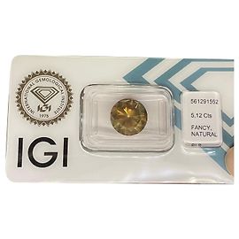 Autre Marque Diamante Fancy Color da 5.12 carati certificato IGI