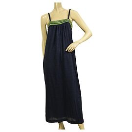 Vestido largo verano tirantes finos lino azul M Missoni talla M