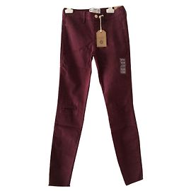 Abercrombie & Fitch Hose Bordeaux Baumwolle