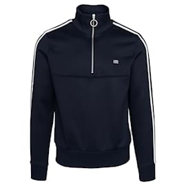 Ami Paris Quarter Zip Fly Track Top Marineblau