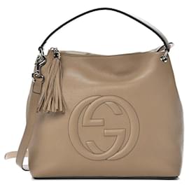 Bolsa Gucci Soho Bege Mulher Couro Cellarius Mod. 536194 NO7M0g 2754
