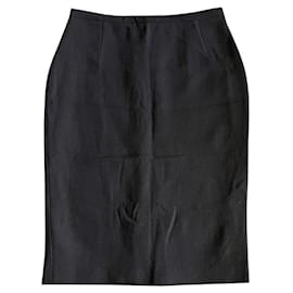 Autre Marque Falda midi de lana gris