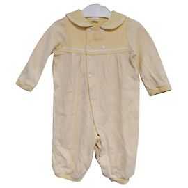 Baby Dior Baumwoll Overall mit Matrosenkragen gestreift Gelb