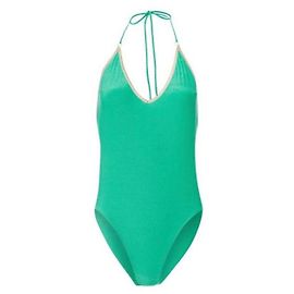 Autre Marque Traje de baño de jersey verde metalizado