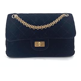 Borsa a mano Chanel 2.55 in velluto nero