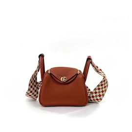 Hermès Lindy Mini Pelle Marrone