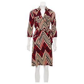 Diane Von Furstenberg Vestido cruzado de seda vintage Utility de DvF