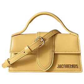 Sac à main Jacquemus Bambino en cuir jaune