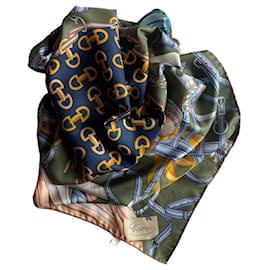 Sciarpa Gucci in seta motivi equestri