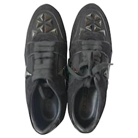 Sneaker Burberry in velluto nero