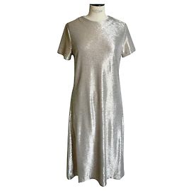 PAUL SMITH Impresionante vestido midi laminado de manga corta T42 ESO