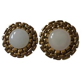 Chanel Ohrringe Gold Metall und Perle