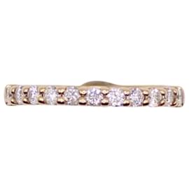 Autre Marque Allianz mit halber Drehung 11 Diamanten in Gelbgold gefasst 18 Karat