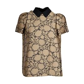 Top estampado con cuello de Louis Vuitton