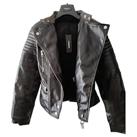 Diesel Jacke aus Kunstpelz Schwarz