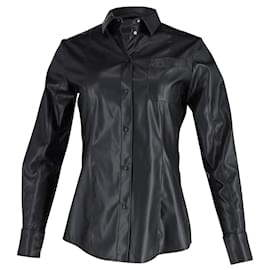 Camicia Buttondown MSGM in ecopelle nera - Msgm
