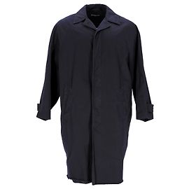 Balenciaga Carcoat al ginocchio in cotone blu navy