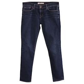 J Brand Mid Rise Skinny Cut Jeans aus blauem Baumwolldenim