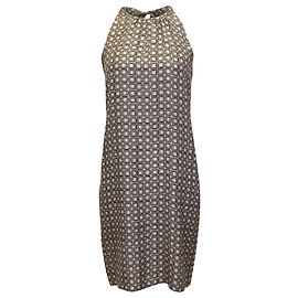 Autre Marque Bedrucktes Kleid von 'S Max Mara aus beiger Seide