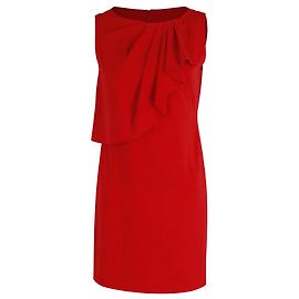 Moschino Cheap And Chic Abito con Volant in Polietilene Rosso