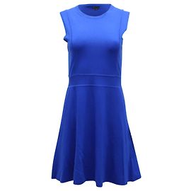 Mini abito smanicato Theory in lana blu