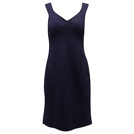 Ralph Lauren Abito smanicato con scollo a V in viscosa blu navy