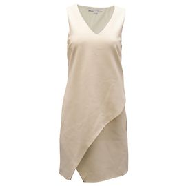 Vestido asimétrico de viscosa blanca de Diane Von Furstenberg
