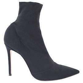 Botas tipo calcetín de punto elástico en viscosa negra Elite de Gianvito Rossi
