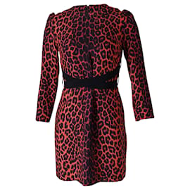 Bedrucktes Kleid von Victoria Beckham aus Polyester mit Animal-Print