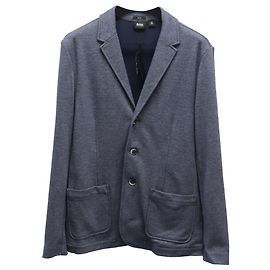 Blazer sartoriale slim fit Hugo Boss in cotone blu