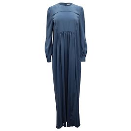 Marc by Marc Jacobs Co Maxi abito manica lunga in triacetato blu