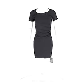 MINIVESTIDO Theory Gathered en viscosa negra