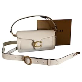Borsa a tracolla Coach Tabby 26 in pelle crema