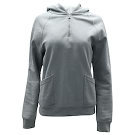 Frame Kapuzenpullover mit Viertelreißverschluss aus Mint-Baumwolle - Frame Denim