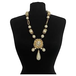 Collana JACKY de G Oro in Metallo e Resina con Perle - Autre Marque