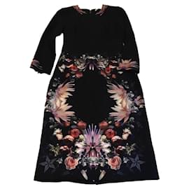 Vestido Givenchy con estampado floral negro de viscosa Talla 36