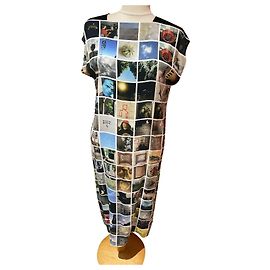 Agnès b. Vestido Agnès b Fotografia Mosaico de Viscose