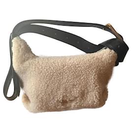 Zadig & Voltaire Cecilia Shearling Handtasche Beige Leder