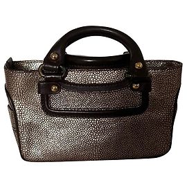 Céline Boogie Nano Shagreen Marrón y Dorado