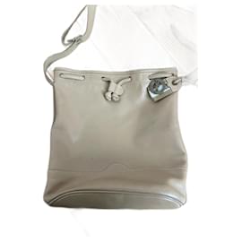 Borsa a mano Longchamp in pelle beige