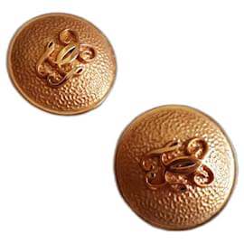 Orecchini in ottone martellato con incisione G - Autre Marque