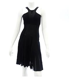 Chanel Kleid schwarz aus Baumwolle und Rayon Größe 38