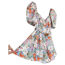 Autre Marque Vestido Salopette Corto con Estampado Floral M