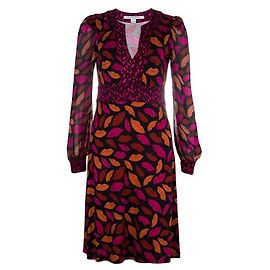 Diane Von Furstenberg Vestido DvF Leyah de seda con estampado Midnight Kiss